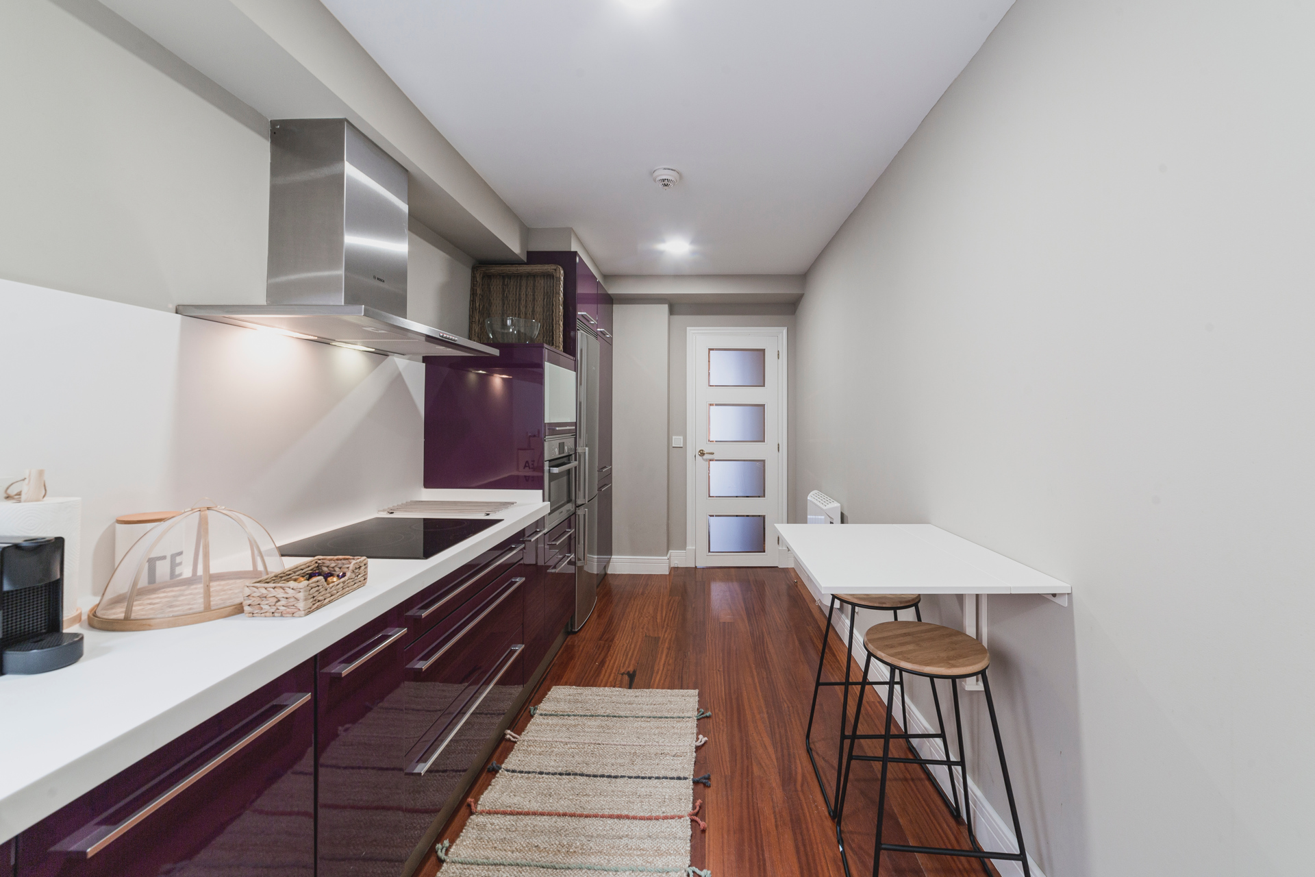 Cocina del apartamento de larga estancia Calle Real - Planta 3 en A Coruña